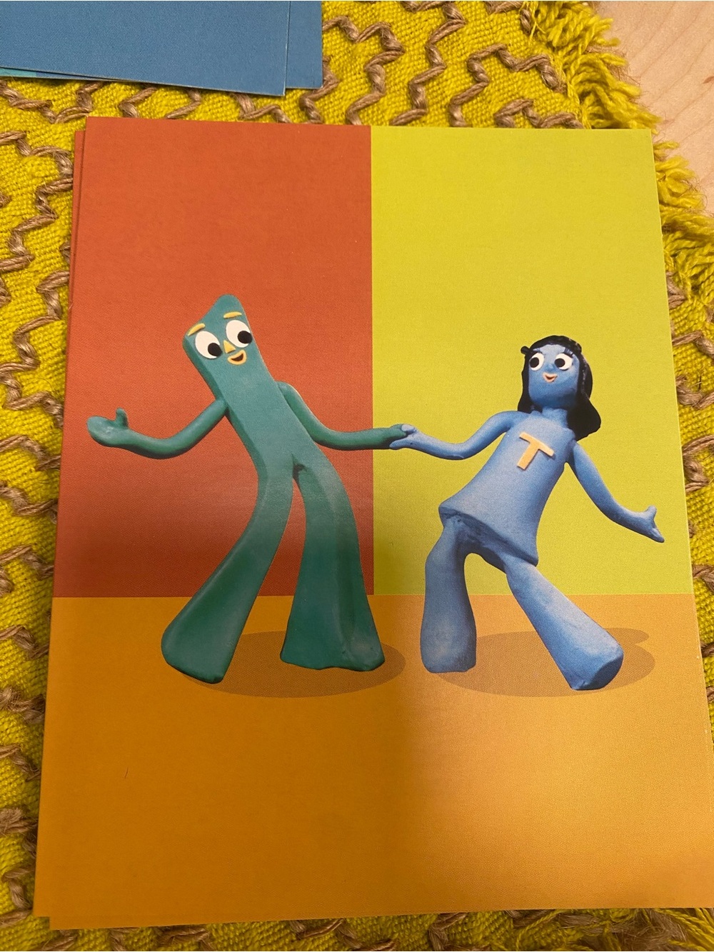 Chronicle Books Gumby & Pokey Poster — Teal, Blue, Orange, Yellow